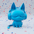 cat_music_1.png Unfazed music lover. Figurine.