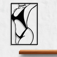 vacc.png LINE ART WOMAN PAINTING 4, Sexy wall art girl