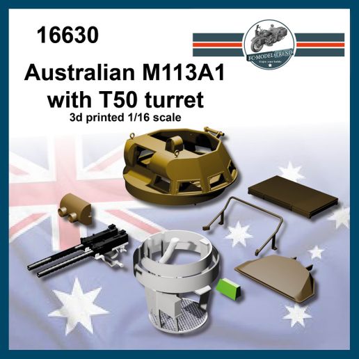 16630 T50 turret for M113 1/16 scale.