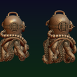 06.png Diving helmet with octopus