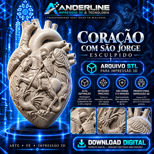 Heart of St. George – A Sculpture Symbolizing Faith and Protection