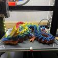 Kristalldrache, bewegliches Flexi-Wackeltier, Druck an Ort und Stelle, Fantasy