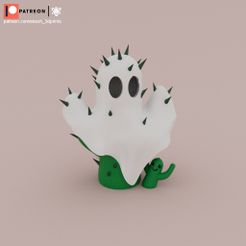 001.jpg STL file Halloween special Cactus Ghost・3D printer design to download
