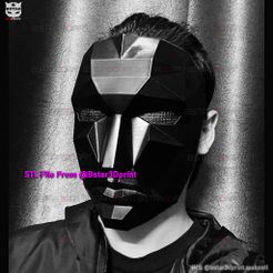 Squid Game Mask - Polygon Front Maske mit Standfuß
