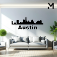 Austin.png Wall silhouette - City skyline Set