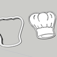 Cappello-Chef.png Chef Hat Kitchen cookie cutter embossed cake design deoration party stamps