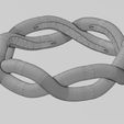 wf2.jpg Anel de eternidade com nó sobreposto e torcido tamanhos 6 a 10 modelo de impressão 3D