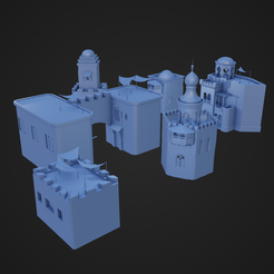 Persia-Collection_1.png Файл STL Коллекция глиняных домов Старой Персии・3D-печатный дизайн для загрузки