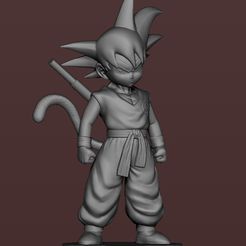 koku3.jpg Archivo STL Goku niño - Dragon ball・Modelo de impresora 3D para descargar