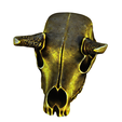 model-2.png Gold Horned animal skull no.2