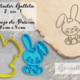 Cortador_conejo.jpg Easter bunny cookie cutter, fondant