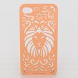 tribal lion-Iphone-case-5 render.jpg Download STL file Tribal Lion Floral Iphone Case 6 6s • 3D print template, Custom3DPrinting