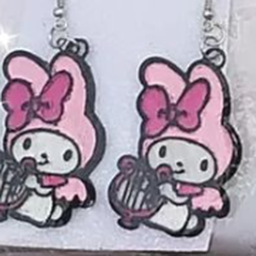 MY MELODY EARRINGS 3D model