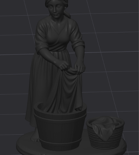 Nativity Scene – Woman Washing Clothes – 3D Printable STL