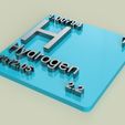 hydrogen v3.jpg Periodic Table of Elements  blocks  chemistry   -  118 elements printable stl file