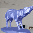 low-poly-valf-2.png indian cow calf low poly geometrical stl file 3d print