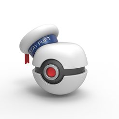 1.jpg Download 3D file Pokeball Marshmallow Man • 3D printer design, CosplayItemsRock
