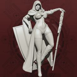 mese-solo2-sfw.jpg STL file Glamorous Machine Mage Mese - SFW Gear Pinup・3D printable model to download