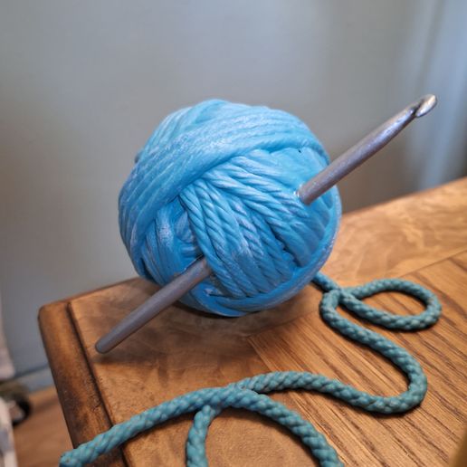 Crochet Hook and Yarn