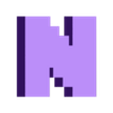 n.STL Minecraft Alphabet Letter