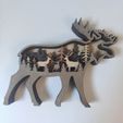 Elk-2.jpg Wooden Elk Christmas Ornament Template - Laser Ready SVG Cut