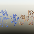 FAM.png Bluey Family Dancing Cookie Cutter