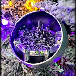 Midgar_Christmas_Ornament_On_Tree.jpg FF7 Midgar Christmas Ornament (Print in Place)