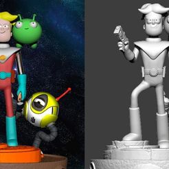 final-space-gary-and-3d-model-stl.jpeg 3D file Final Space - Gary, Mooncake and KVN・3D printable model to download