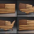 US-Flag-Laser-Vectors-Pack-©.jpg USA Flag and Map Pack - Multilayer Laser Cutting Files