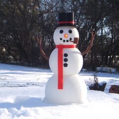 60eba7b7e81a21889f767cded73278c0_display_large.JPG STL-Datei Large Scale Multi Piece Snowman kostenlos・Modell zum 3D-Drucken zum herunterladen