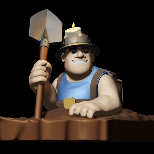 Download STL file Miner- Clash Royale • 3D print object ・ Cults