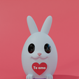 conejo_TeAmo.png EGG EASTER CONTAINER EGG - Rabbit love heart
