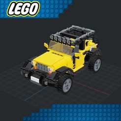 Car-Jeep-4x4-1.jpg STL file Lego Car - Jeep 4x4・3D printable model to download