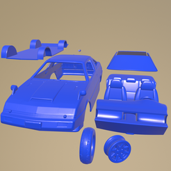 c22_005.png STL file Mitsubishi Starion Turbo 1982 PRINTABLE CAR IN SEPARATE PARTS・3D printable model to download