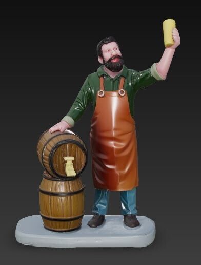 BARMAN - CHRISTMAS VILLAGE 3D model