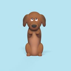 Cod167-Dachshund-Begging-Pose-1.jpeg 3D file Dachshund Begging Pose・3D print design to download