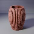 ah} Terracotta vase 0049C