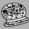 1.png MICKEY MOUSE and Minnie Santa Claus Christmas and Snowball Coasters