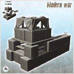 1-PREM.jpg STL file Fortified shooting range with hesco and barbed wire (7) - Cold Era Modern Warfare Conflict World War 3 Afghanistan Iraq Yugoslavia・Model to download and 3D print