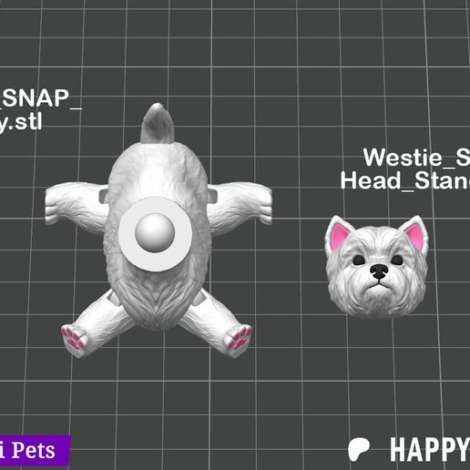 Westie_dog_files.jpg Westie ou West Highland White Terrier le jouet flexible réaliste (#46) v2025 SNAP