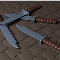 generic-hunting-knife.png Télécharger fichier OBJ gratuit couteau de chasse générique • Design imprimable en 3D, Mr_Crates