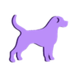 2d_dog_keychain.stl 2d porte-clés chien