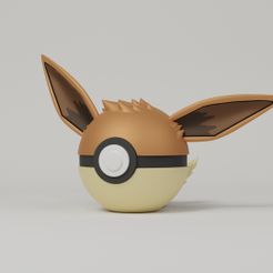 pokebola-eevee-render.jpg Free STL file Pokemon Eevee Pokeball・3D printing model to download