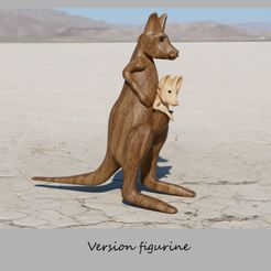 kangourous 2.jpg Descargar archivo 3D gratis canguro・Modelo para la impresora 3D