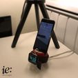 Idest-Support-iPhone-Watch-01.jpg Бесплатный OBJ файл Iphone + Apple Watch Support・Дизайн 3D принтера для загрузки