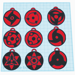 Captura-de-pantalla-2022-02-25-113307.png Free 3D file naruto sharingan keychain・3D printer design to download