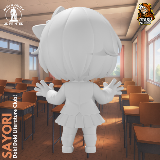🎨 Chibi Sayori - Doki Doki Literature Club Fan Art 3D Model・ STL File ...