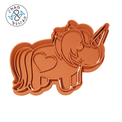Kawaii_8cm_2pc_16_C.png Archivo STL Unicornio - Lovely Animals (no 16) - Cortador de galletas - Fondant - Arcilla polimérica・Diseño imprimible en 3D para descargar