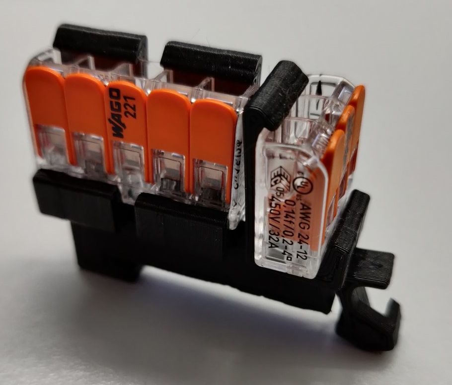 Free 3D file WAGO 2273 221 DIN RAIL mount・Model to download and 3D