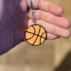 IMG_2483.png 3D file Basketball Keychain・3D printer design to download